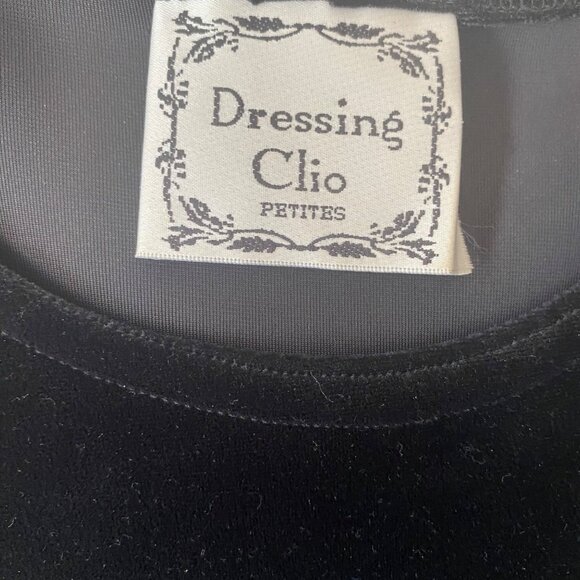 Vintage Sleeveless Black Velvet Maxi Dress Sheer Lace Whimsigoth Vamp Petite S - Picture 6 of 8